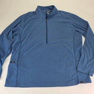 Duluth Trading Men 1/4 Zip Blue Polartec Sweatshirt 2XLT